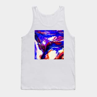 Cobalt and Violet Abstract Tank Top